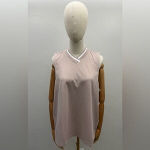 Adidas Sleeveless V-Neck Top Women’s Size L Athletic Casual Blush Pink NWT